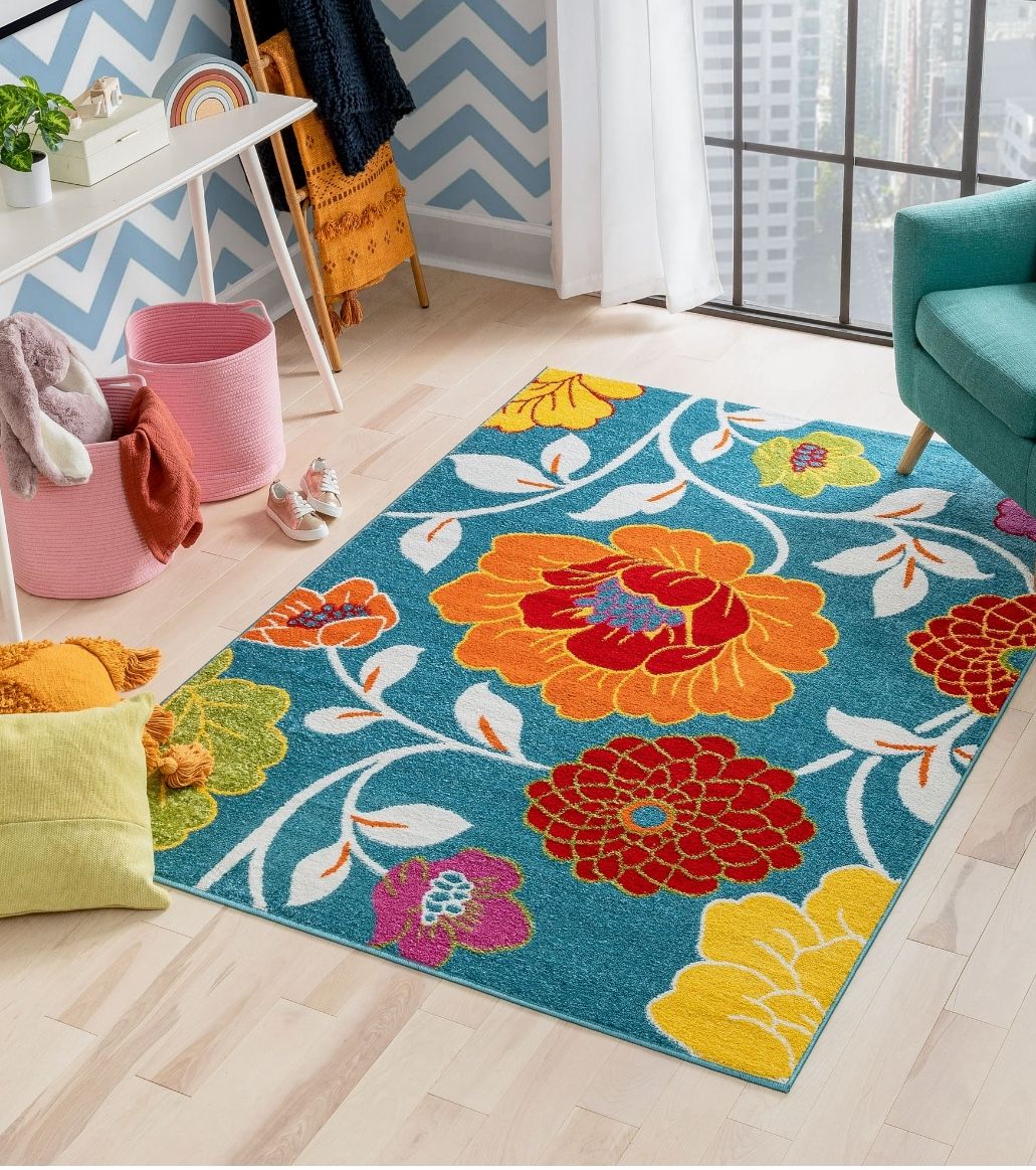 5x7 Flower Rug
