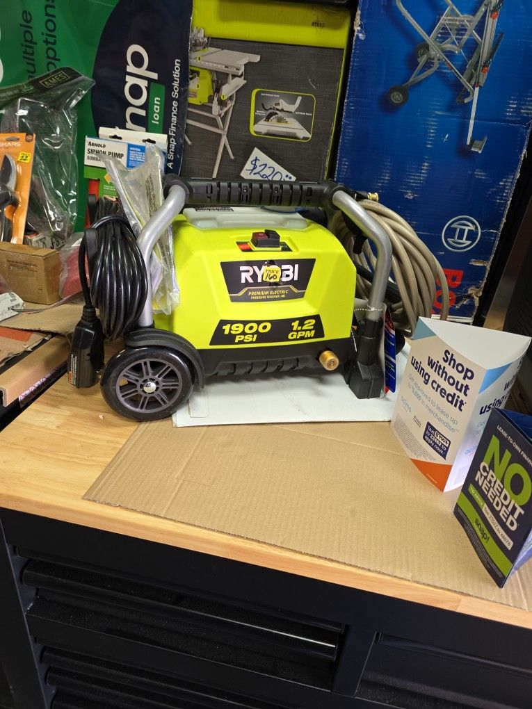 Ryobi 1900psi ELECTRIC pressure Washer, New,Financing Available 