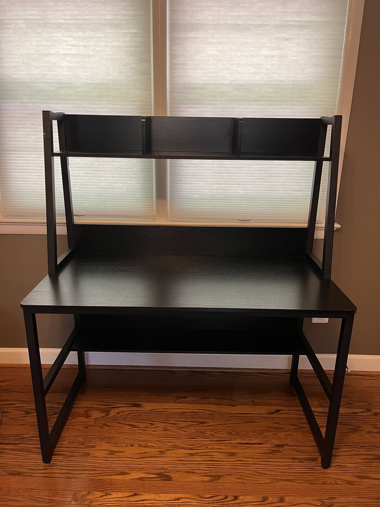 Desk With Hutch - black - Excellent Condition