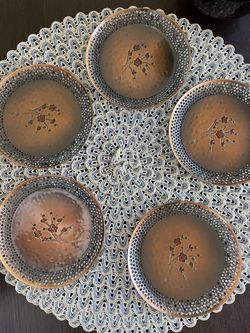 Cherry blossom Dishes With Soup Bowls