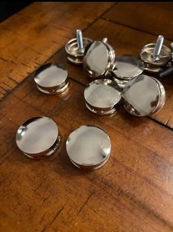 Set of 10 Chrome Furniture Knobs