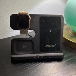 JARGOU 3 in 1 Wireless Charging Station Wireless Charger for iPhone 14 13 12 11 Pro Max/X/8 Charging Station for Multiple Devices for Apple Watch for 