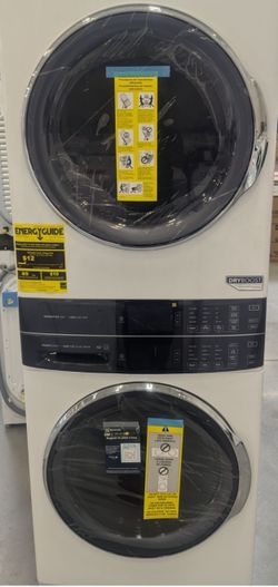 Electrolux - Laundry Tower Single Unit Front Load 4.5 Cu. Ft. Washer & 8 Cu. Ft. Electric Dryer - White -  Model: ELTE7600AW Manufactures warranty  