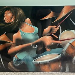 Large Wall Art Canvas – Jazz Musician Painting