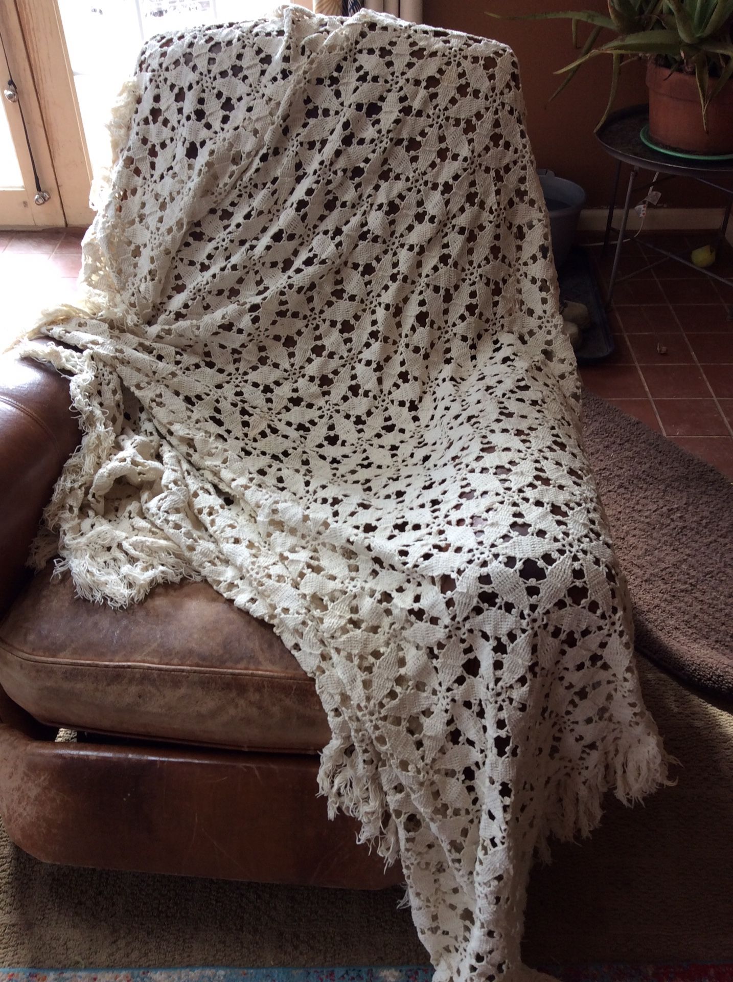 Antique Crocheted Throws (3)