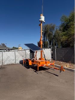 Surveillance trailer with 4k cameras and state of the art technology