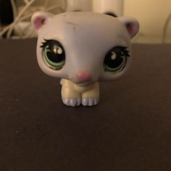 Littlest Pet Shop #880 Purple Lavender Ferret Minx Green Teardrop Eyes