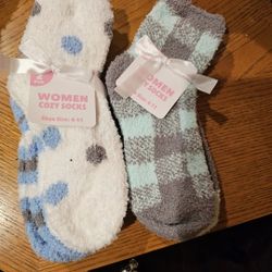 Womens Cozy Socks - 2 - 2 Packs