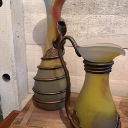 Pitcher Vase Art Glass