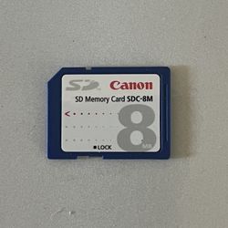 Canon Genuine 8MB MEGABYTE SDC-8M SD Camera Memory Card  