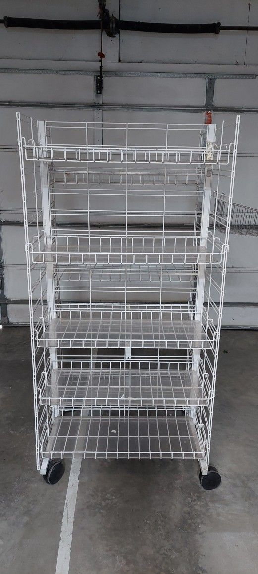 Storage Shelve Unit On Wheels.