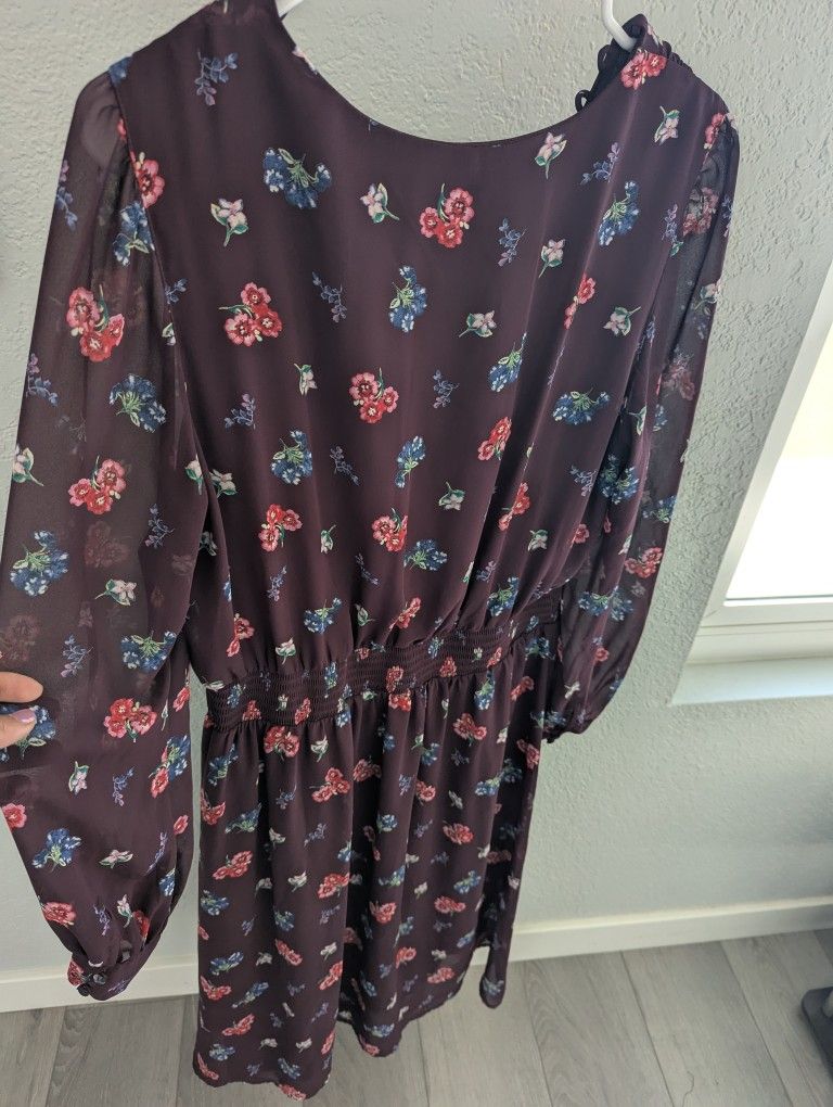 Express Size large Flowery Dress