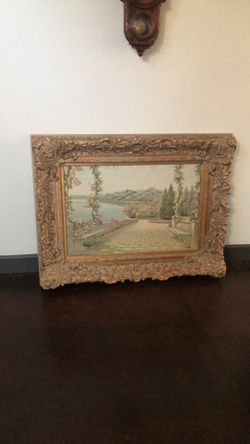 Framed tapestry vintage 50” by 40” oversized