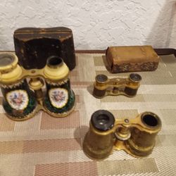 Set Of 3 Collectible Opera Glasses With 2 Cases.