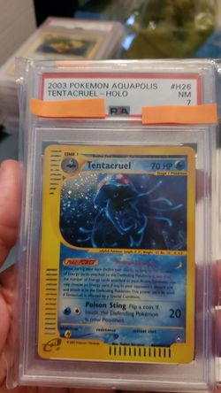 Pokemon Card Holo Aquapolis Tentacruel PSA 7