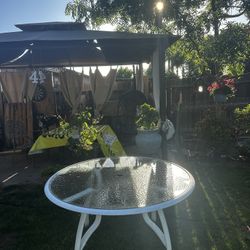 Glass Outside Table 