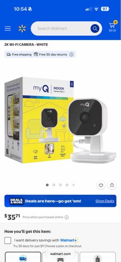 myQ Indoor Camera Gen 2 – White 2K Wi-Fi