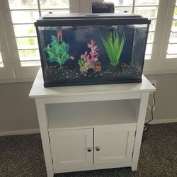 1 Glo Fish in a 10 Gallon LED Tank/ Comes With Tank Stand