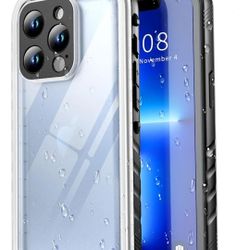  iPhone 13 Pro Waterproof Case - Full Body Shockproof Dustproof Phone Screen Protector Rugged Waterproof Case for iPhone 13 Pro 6.1 Inches