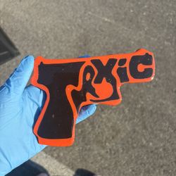 Orange “Toxic” Gun Hypeast Resin Wall Art 
