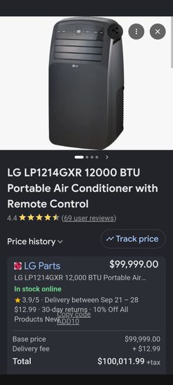 LG portable air conditioning unit
