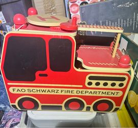 FAO Schwarz Fire Department Wooden Play Set