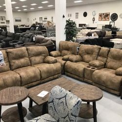 3 Piece Power Reclining Sofa,Loveseat And Recliner Set 