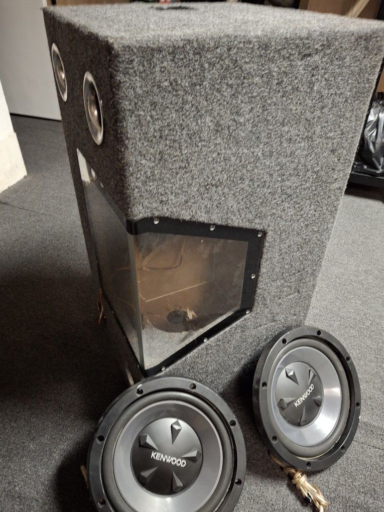 12" Kenwood Speakers, Amplifier SPL Already Installed In The Speaker Box,everything For $200