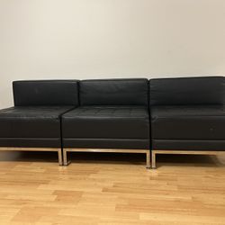 Black Leather Sofa