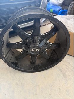 3 black rims size 20 inch