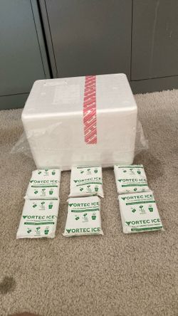 21 qt styrofoam cooler with ice packs