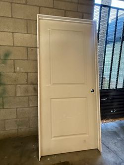 White 2-Panel Interior Door with Frame 36x80