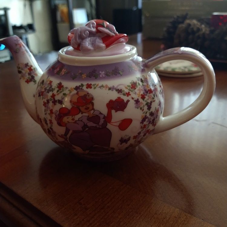 Porcelain Red Hat Tea Time Tea Pot By Cardew Design