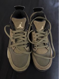 Original Air Jordan 4 Retro Craft Olive Youth Used