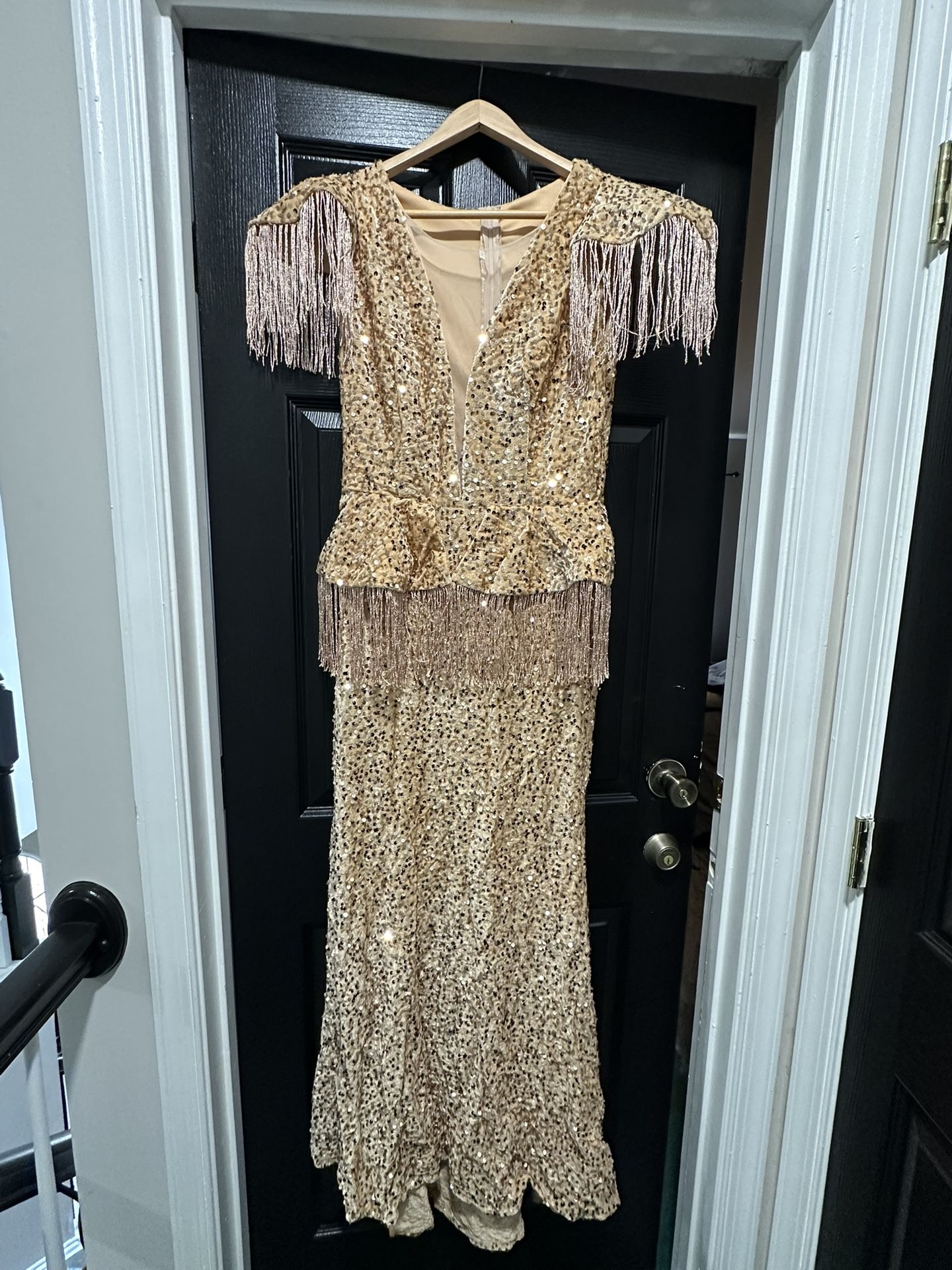 Gold Formal Cocktail Dress