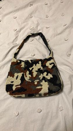 Cute Whizbang camo beaded handbag