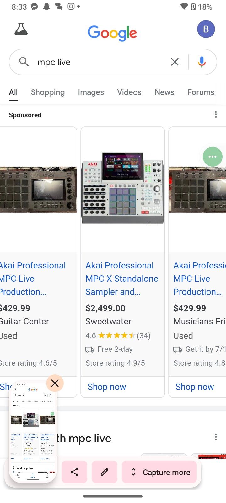 Akai Professional Mpc Live Beat Pad