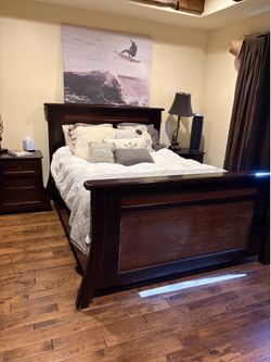 two nightstands included Queen size bed pillow top mattress two nightstands included