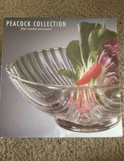 Large Crystal Serving Bowl/Salad Bowl