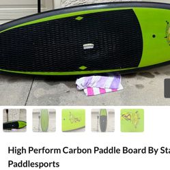 High Performance Carbon Paddleboard With Paddle