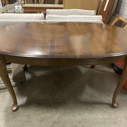 Common Darkwood French Leg Dining Table (No Leaf)