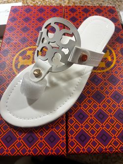 Tory burch white sandals