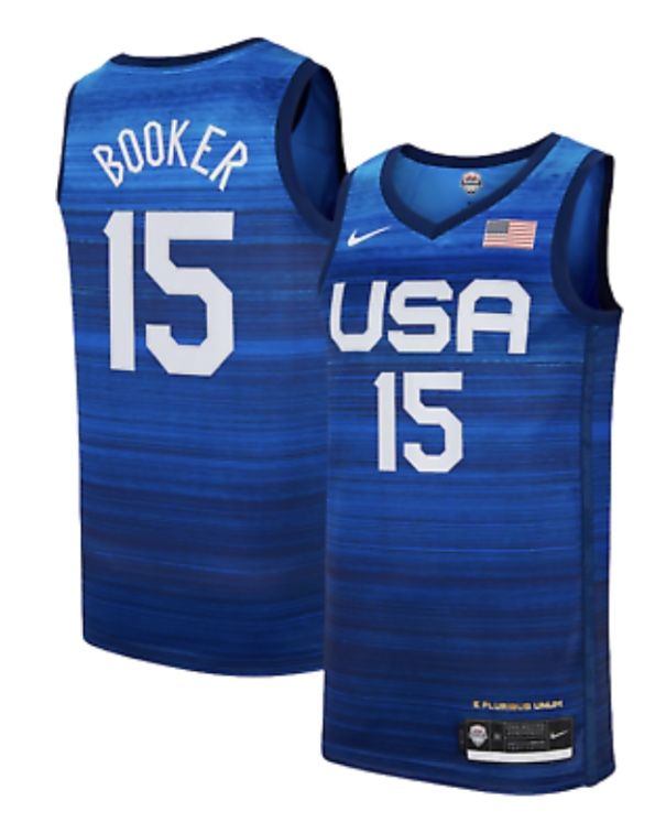 USA Olympics Devin Booker Blue Jersey