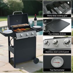 BRAND NEW 3 BURNER GAS GRILL