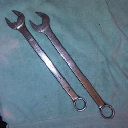 Bonney 2 Piece 12 Point Combination Wrenches. 15/16" No. 1168 And 7/8" No. 1167. Made In USA.