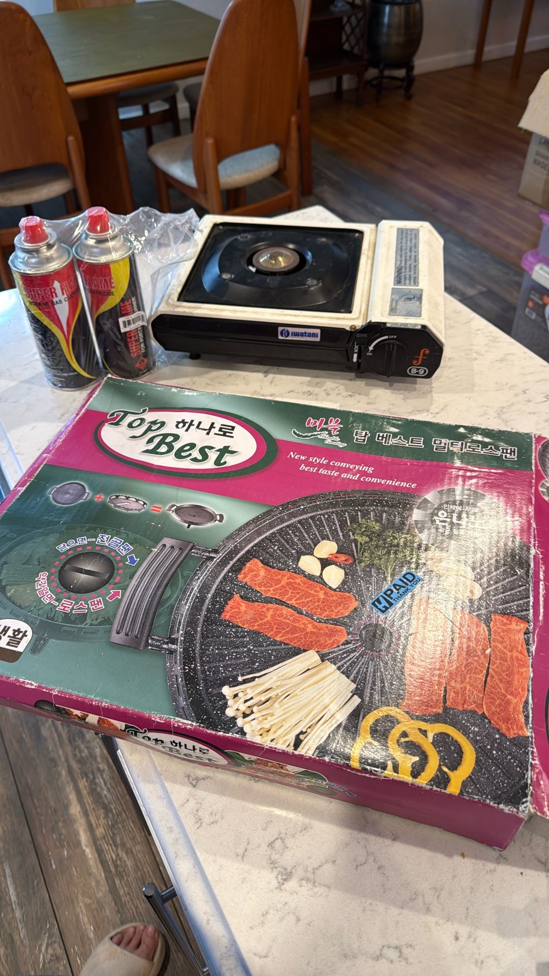 Portable Butane Stove And  Korean Bbq Grill Top 