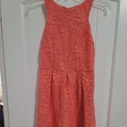 Womens Sleeveless Maurices  Coral Pink Medium Knee Length Size Dress