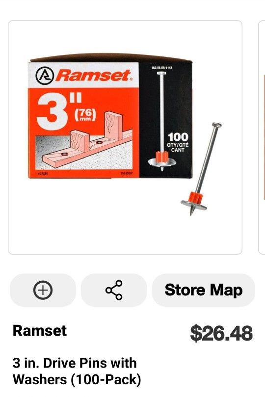 RAMSET fasteners CONCRETE NAILS