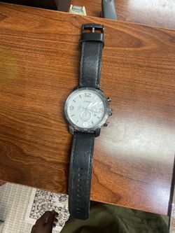 Fossil Men’s Watch Black Leather