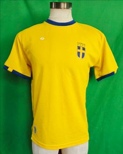 Sweden VINTAGE Home Jersey SOC Yellow Size L Football Soccer NO TAGS